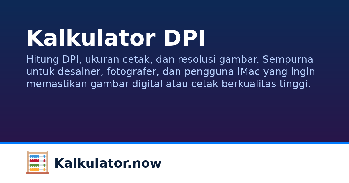 Dpi Calc Kalkulator DPI | Kalkulator.now